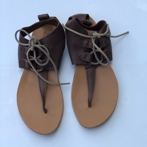 Sorel Madder Womens Leather Sandals Brown Sz 8